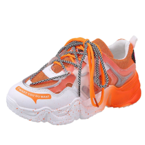 Women Orange Chunky Sneakers