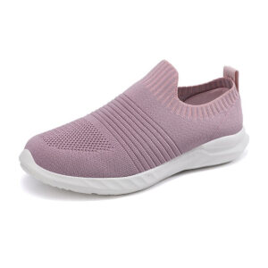 Slip On Pink Mesh Casual Sneakers