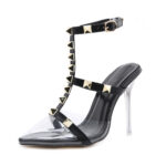 Agnes clear stiletto high heels
