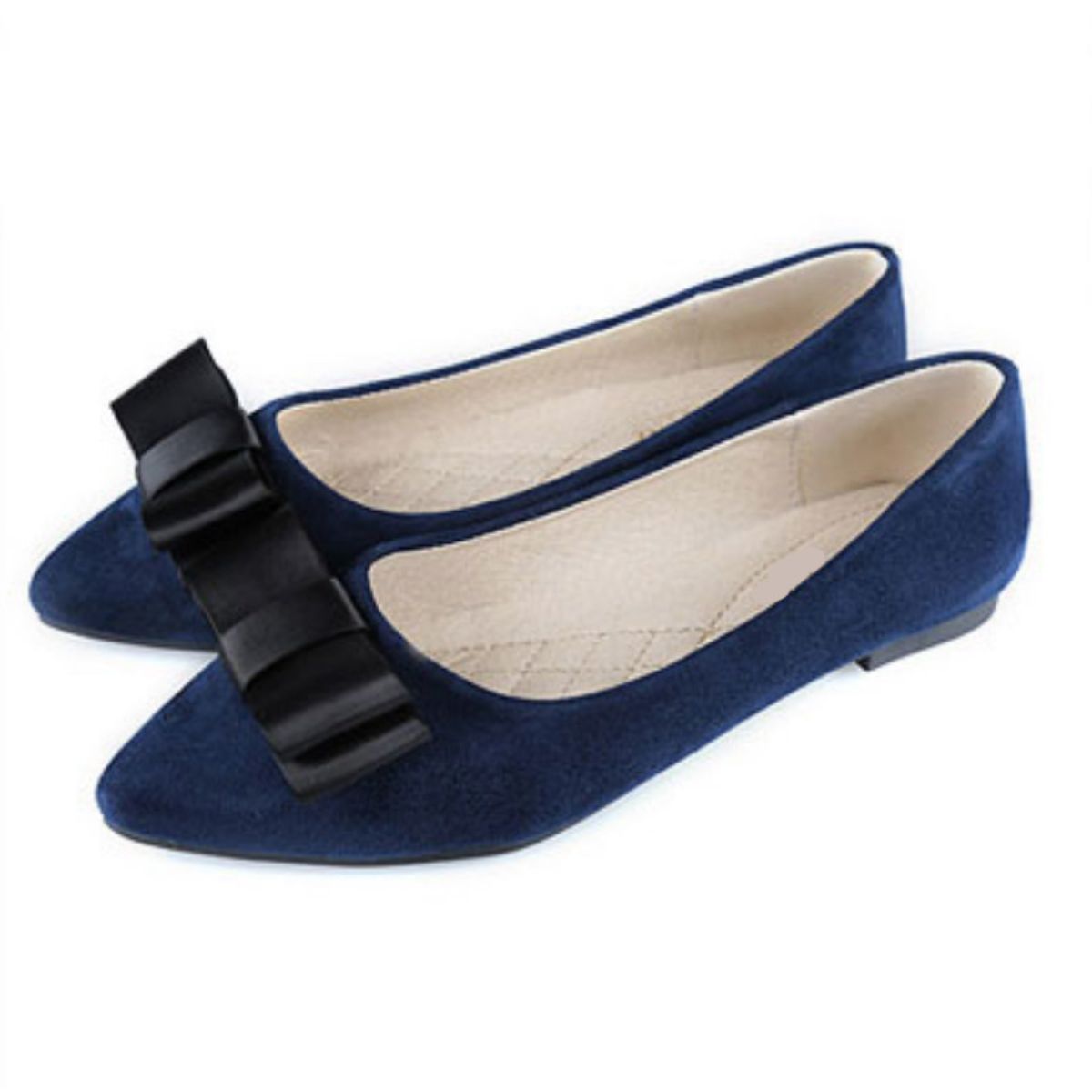 4 Silk Bow Flat Pumps