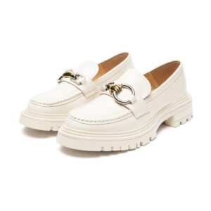 Cream Chunky Snaffle Loafers