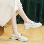 Cream Chunky Snaffle Loafers