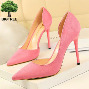 Dorsay Cut High Heels Pumps