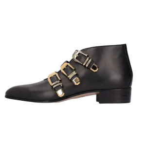 Buckle Pointed Ankle Boots