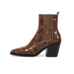 Square Toe Ankle Heeled Boots