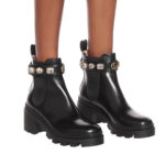 Chelsea Boots with Rhinestone Belt