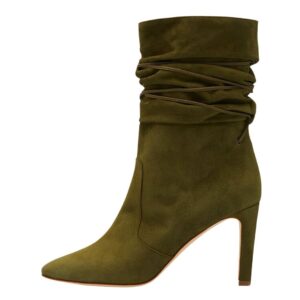 Suede slouch ankle boots
