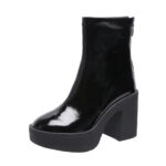 High Heel Chunky Black Boots