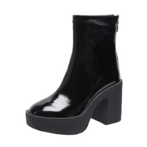 High Heel Chunky Black Boots