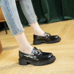 Black Chunky Snaffle Loafers