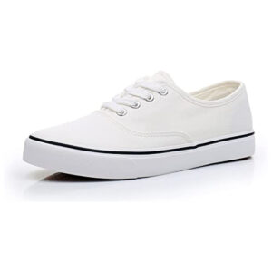 Authentic White Lace-up Sneakers