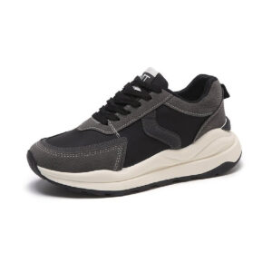 Lace up Black Chunky Sneakers