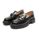 Black Chunky Snaffle Loafers
