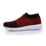 Red Slip On Mesh Sneakers
