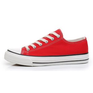Red Canvas Lace Up Sneaker