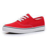 Authentic Red Lace-up Sneakers