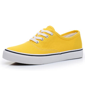 Authentic Yellow Lace-up Sneakers