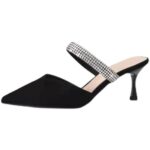 Rhinestone Strap Mule Heels