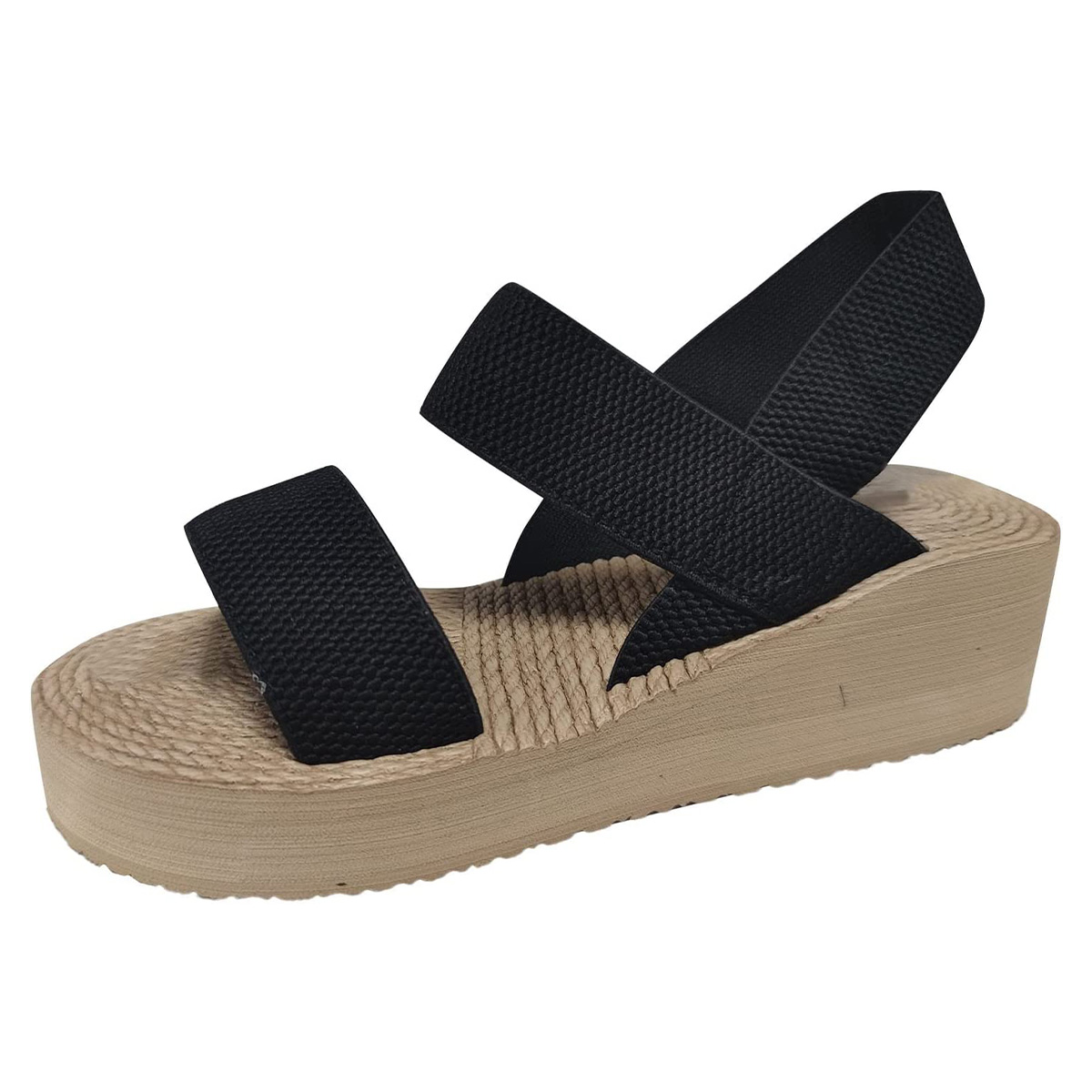 Artboard 1 (49) Nesh Elastic Band Black Wedge Sandals