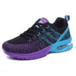 Athletic Air Cushion Black Purple Runners
