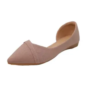 Light Pink Pointed Toe DOrsay Cut-Out Flats