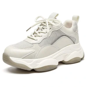 Beige Contrast XL Sole Trainers