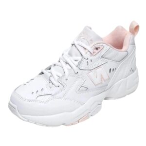 Untitled design (7)-min New Balance 608 White & Pink Sports Style Sneakers