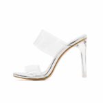 Transparent Crystal Heel Sandal