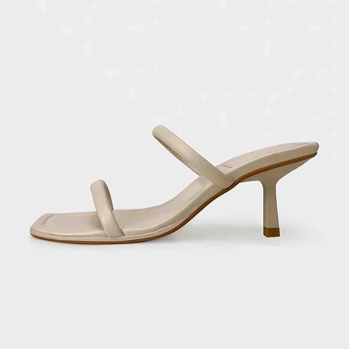 Apricot fff Apricot Square Toe Medium Heel Sandal