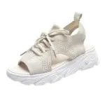Sports Style Lace Up Sneakers Sandal
