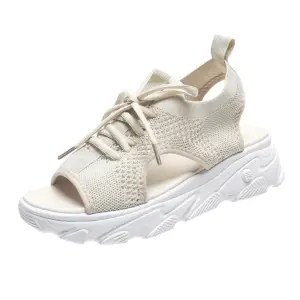 Sports Style Lace Up Sneakers Sandal